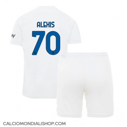 Maglie da calcio Inter Milan Alexis Sanchez #70 Seconda Maglia Bambino 2023-24 Manica Corta (+ Pantaloni corti)